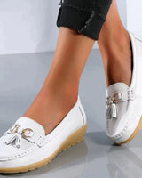 Rous Atmungsaktive Loafer Bootsschuhe in Weiß