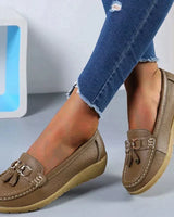 Rous Atmungsaktive Loafer Bootsschuhe in Khakifarben