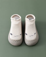 Bequeme Slip-On Kindersockschuhe - HappySteps in Weiß