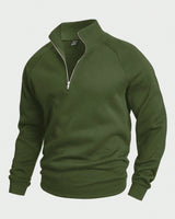 Benno | Half-Zip Pullover mit weichem Innenfutter in Grün