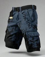 Benjamin - Cargo Shorts mit kniefreiem Schnitt in Schwarz/Dunkelblau