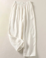 Wilina - Leichte Leinenhose in Weiß