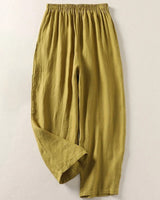 Wilina - Leichte Leinenhose in Olive