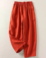 Wilina - Leichte Leinenhose in Orange