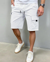 Kai | Cargo-Shorts mit Funktionstaschen ( 1+1 GRATIS ) in Weiß