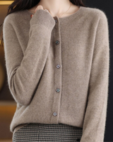 Kaschmir Cardigan für Damen in Braun