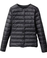 Elfriede | Damen Frühlings Leichte Gesteppte Pufferjacke in Schwarz