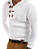 Kapuzenpullover aus gestrickter Wolle - GLENDEL in Weiß