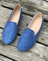 Pax | Bequeme Slip-On Flache Schuhe mit Spitzem Zehenbereich in Blau