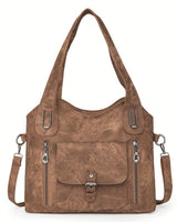 Franky | Vintage-Schultertasche in Braun