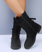 Ruvorin | Luxus-Woll-Winterstiefel aus italienischem Rindsleder in Schwarz