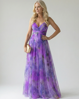 Isel | Soft Wrap Maxikleid in Lila