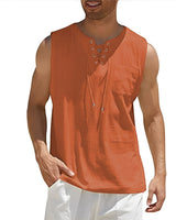 Alexia - Bequemes, ärmelloses Tanktop für Herren in Orange