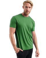 Herren Kurzarm Rundhals Einfach T-Shirt in Dunkelgrün
