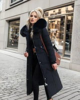 Tahlia Damen warmer Wintermantel in Schwarz