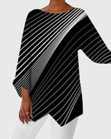Dorothea | Damen Langarmtop mit Schmetterlingsmuster in Stil 2