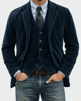 Steffen | 2-teiliges Set: Blazer und Weste in Blau
