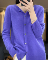 Kaschmir Cardigan für Damen in Dunkelblau