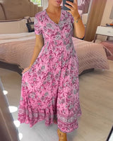 Connie - Floral Maxi Kleid in Pink (Fast ausverkauft)