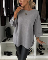 Othilia | Moderne Bluse in Grau