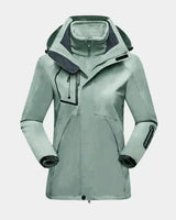 Maja | Damen Warme Winterjacke mit Kapuze in Grün