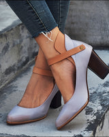 Irene - Stilvolle Sandalen mit klobigem Absatz für Damen in Grau