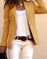 Leonie - Lässiger, eleganter Slim-Fit-Blazer für Damen in Gelb