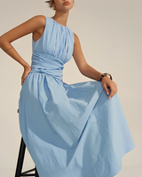 Kandice - Elegantes langes Kleid in Blau