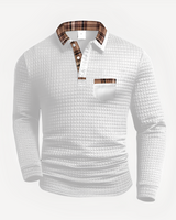 Morris - Stilvolles Langarm-Poloshirt in Weiß