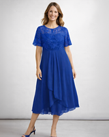 Floraine - Schickes Damenkleid in Blau
