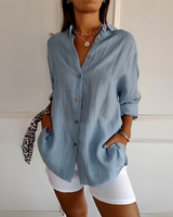 Shanelle - Stilvolle Sommerbluse für Damen in Hellblau