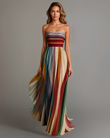 Gracelyn - Elegantes Tube-Top-Maxikleid in Rot