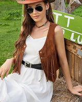 Gwyneth - Stilvolle und Schicke Boho-Weste in Braun