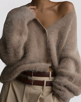 Lavena - Bequemer Pullover in Dunkelkhaki