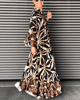 Zeudi - Elegantes Boho-Kleid in Khaki