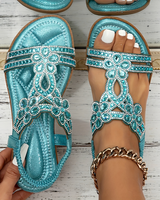 Rhian - Komfortable Boho-Sandalen in Blau