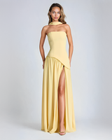 Zadie - Schickes Tube-Top-Kleid in Gelb
