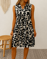 Haidie - Schickes ärmelloses Mini-Kleid in Schwarz
