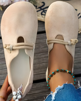 Naida - Stilvolle Schuhe mit runder Spitze in Beige