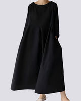 Veronica - Lockeres Kleid mit Taschen für Damen in Schwarz