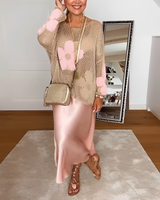 Alwena - Leichte Bluse mit Blumenmotiv in Rosa