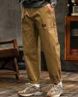 Clyde - Weite Retro-Hosen in Khaki
