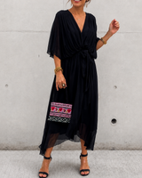 Jescah - Schickes Kleid mit weiten Ärmeln in Schwarz