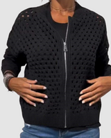 Desiree™ Luxuriöser Strickcardigan in Schwarz