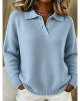 Venera - Gemütlicher Bequemer Pullover in Hellblau