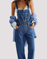 Sophie - Lässiger, locker sitzender Jeans-Jumpsuit für Damen in Dunkelblau