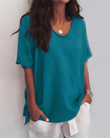 Aurora - Komfortables T-Shirt mit Rundhals in Blau