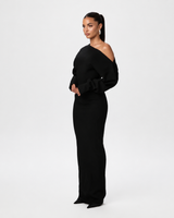 Tahlia - Elegantes Maxikleid mit einseitigem Träger in Schwarz