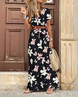 Lunna - Schickes Boho-Maxikleid in Schwarz