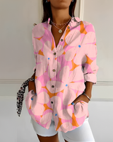 Eleanor - Stilvolle Bluse mit Knopfleiste in Rosa